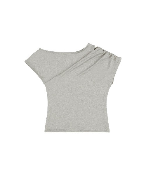 ALEXIA STAM（アリシアスタン）の「Asymmetrical Top /レイヤードトップス（Tシャツ/カットソー・レディース・グレー/ブラック/ホワイト・L/M/S）」の22枚目の写真