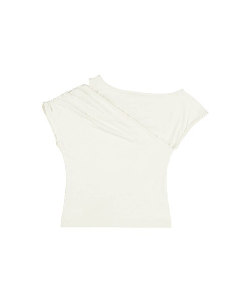 ALEXIA STAM（アリシアスタン）の「Asymmetrical Top /レイヤードトップス（Tシャツ/カットソー・レディース・グレー/ブラック/ホワイト・L/M/S）」の15枚目の写真