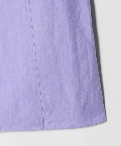 UNITED ARROWS(ユナイテッドアローズ)の「リネン シャーリング スキッパー ワンピース ‐ウォッシャブル‐(ワンピース・レディース・ブラック/ホワイト/ライラック・38/36)」の19枚目の写真