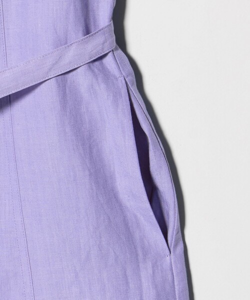 UNITED ARROWS(ユナイテッドアローズ)の「リネン シャーリング スキッパー ワンピース ‐ウォッシャブル‐(ワンピース・レディース・ブラック/ホワイト/ライラック・38/36)」の20枚目の写真