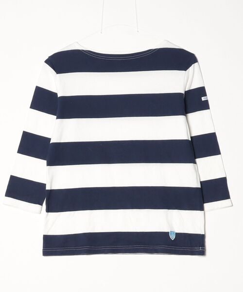 Orcival ストライプ 七分袖カットソー ブランド古着】ボーダー柄7分袖カットソー（Tシャツ/カットソー