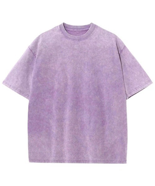 GARAGE MADE（ガレージメイド）の「レディースM～Lサイズ　ユニセックス　ピグメント無地　BIG　Tシャツ（Tシャツ/カットソー・レディース・パープル/ピンク/ブルー/ブラック/グリーン/アイボリー・S）」の5枚目の写真