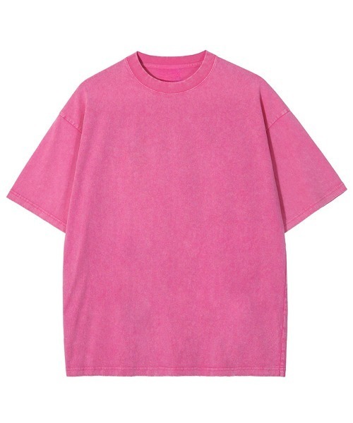 GARAGE MADE（ガレージメイド）の「レディースM～Lサイズ　ユニセックス　ピグメント無地　BIG　Tシャツ（Tシャツ/カットソー・レディース・パープル/ピンク/ブルー/ブラック/グリーン/アイボリー・S）」の6枚目の写真
