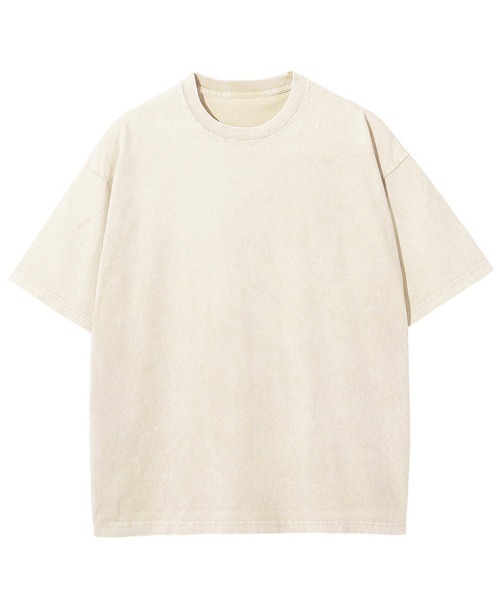 GARAGE MADE（ガレージメイド）の「レディースM～Lサイズ　ユニセックス　ピグメント無地　BIG　Tシャツ（Tシャツ/カットソー・レディース・パープル/ピンク/ブルー/ブラック/グリーン/アイボリー・S）」の2枚目の写真