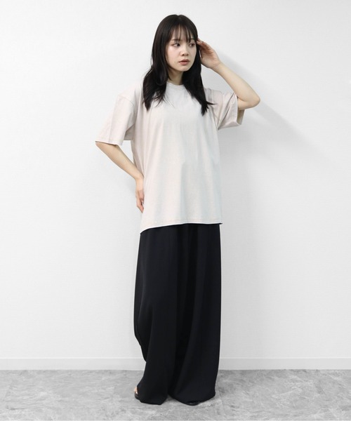 GARAGE MADE（ガレージメイド）の「レディースM～Lサイズ　ユニセックス　ピグメント無地　BIG　Tシャツ（Tシャツ/カットソー・レディース・パープル/ピンク/ブルー/ブラック/グリーン/アイボリー・S）」の12枚目の写真