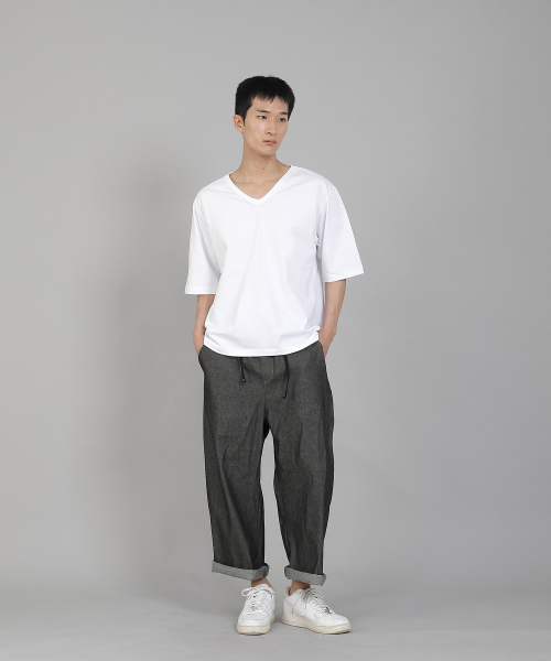 SAINTCREW(セントクルー)の「EXワイド9部バンディングパンツ EWP-383 デニムグレー/ブラック(デニムパンツ・メンズ・その他・LARGE/MEDIUM/X-LARGE/XX-LARGE)」の9枚目の写真