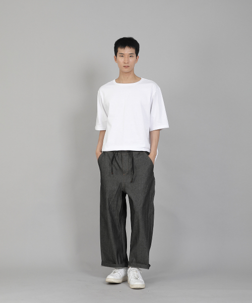 SAINTCREW(セントクルー)の「EXワイド9部バンディングパンツ EWP-383 デニムグレー/ブラック(デニムパンツ・メンズ・その他・LARGE/MEDIUM/X-LARGE/XX-LARGE)」の7枚目の写真