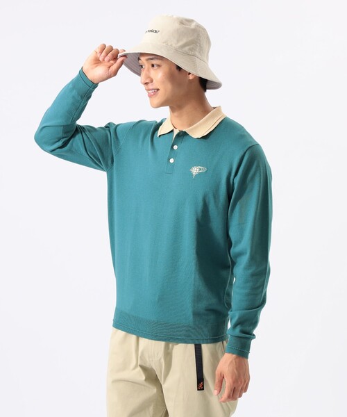BEAMS GOLF（ビームスゴルフ）の「ORANGE LABEL / クレリック ライン ニットポロ（ポロシャツ・メンズ・ネイビー/サックスブルー/グレー・S/M/XL/L）」の3枚目の写真