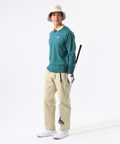 BEAMS GOLF（ビームスゴルフ）の「ORANGE LABEL / クレリック ライン ニットポロ（ポロシャツ・メンズ・ネイビー/サックスブルー/グレー・S/M/XL/L）」の4枚目の写真