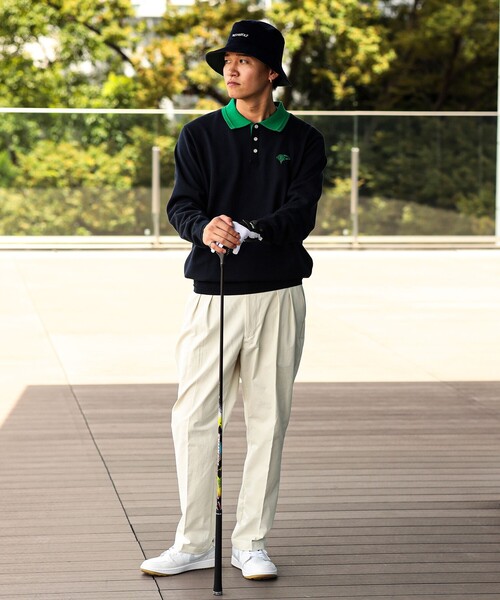 BEAMS GOLF（ビームスゴルフ）の「ORANGE LABEL / クレリック ライン ニットポロ（ポロシャツ・メンズ・ネイビー/サックスブルー/グレー・S/M/XL/L）」の6枚目の写真