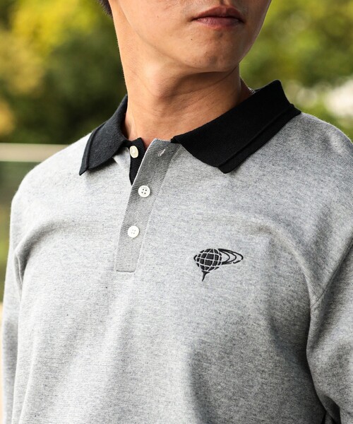 BEAMS GOLF（ビームスゴルフ）の「ORANGE LABEL / クレリック ライン ニットポロ（ポロシャツ・メンズ・ネイビー/サックスブルー/グレー・S/M/XL/L）」の12枚目の写真