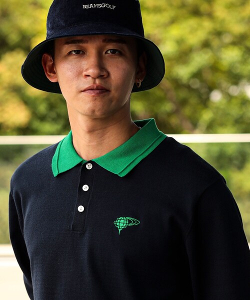 BEAMS GOLF（ビームスゴルフ）の「ORANGE LABEL / クレリック ライン ニットポロ（ポロシャツ・メンズ・ネイビー/サックスブルー/グレー・S/M/XL/L）」の13枚目の写真