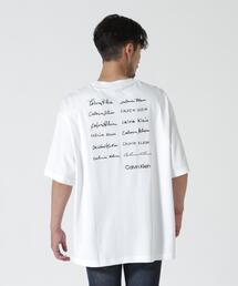 Calvin Klein (カルバンクライン)C16S April Graphic T-Shirt/エンブロイダリーロゴフォント グラフィックTシャツ