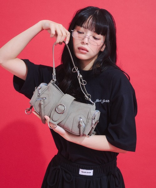 GAB GAB（ガブガブ）の「Vintage Suede Shoulder Bag/ヴィンテージスウェードショルダーバッグ（ショルダーバッグ・レディース・グレー/ブラウン・FREE）」の4枚目の写真