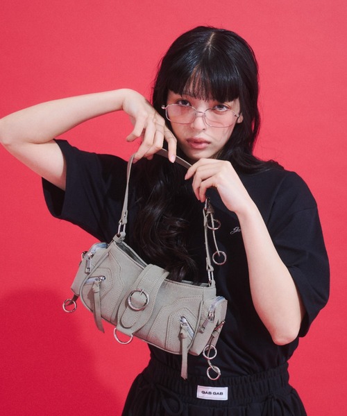 GAB GAB（ガブガブ）の「Vintage Suede Shoulder Bag/ヴィンテージスウェードショルダーバッグ（ショルダーバッグ・レディース・グレー/ブラウン・FREE）」の3枚目の写真