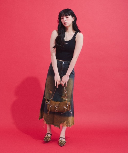 GAB GAB（ガブガブ）の「Vintage Suede Shoulder Bag/ヴィンテージスウェードショルダーバッグ（ショルダーバッグ・レディース・グレー/ブラウン・FREE）」の18枚目の写真