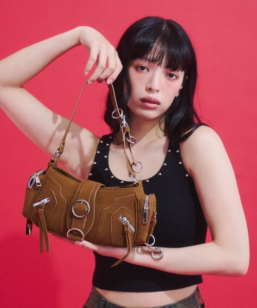 GAB GAB（ガブガブ）の「Vintage Suede Shoulder Bag/ヴィンテージスウェードショルダーバッグ（ショルダーバッグ・レディース・グレー/ブラウン・FREE）」の14枚目の写真