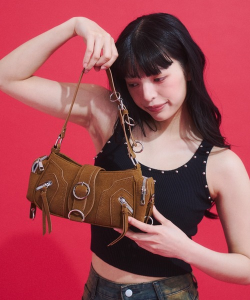 GAB GAB（ガブガブ）の「Vintage Suede Shoulder Bag/ヴィンテージスウェードショルダーバッグ（ショルダーバッグ・レディース・グレー/ブラウン・FREE）」の15枚目の写真