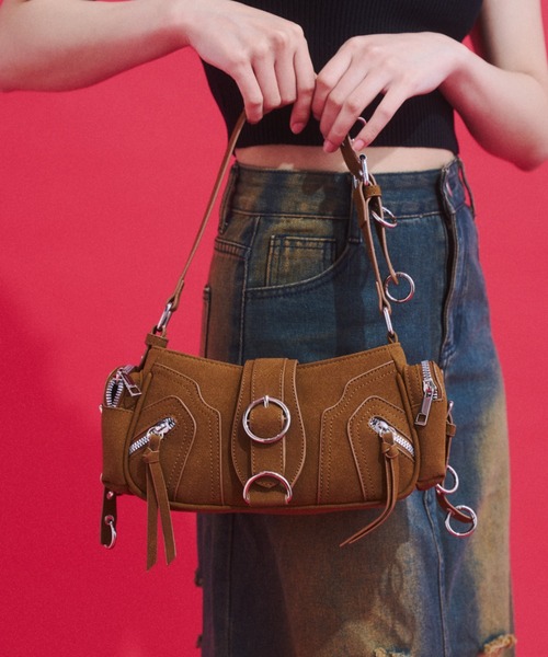 GAB GAB（ガブガブ）の「Vintage Suede Shoulder Bag/ヴィンテージスウェードショルダーバッグ（ショルダーバッグ・レディース・グレー/ブラウン・FREE）」の16枚目の写真