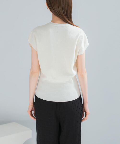 URBAN RESEARCH ROSSO WOMEN(アーバンリサーチ ロッソ)の「リネンコットンウエストシェイプデザインニット(ニット/セーター・レディース・イエロー系その他/ホワイト・FREE)」の20枚目の写真