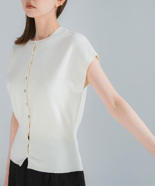 URBAN RESEARCH ROSSO WOMEN(アーバンリサーチ ロッソ)の「リネンコットンウエストシェイプデザインニット(ニット/セーター・レディース・イエロー系その他/ホワイト・FREE)」の19枚目の写真