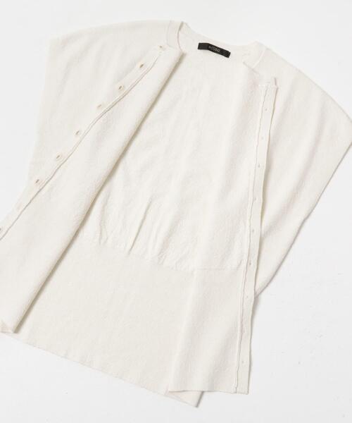 URBAN RESEARCH ROSSO WOMEN(アーバンリサーチ ロッソ)の「リネンコットンウエストシェイプデザインニット(ニット/セーター・レディース・イエロー系その他/ホワイト・FREE)」の15枚目の写真