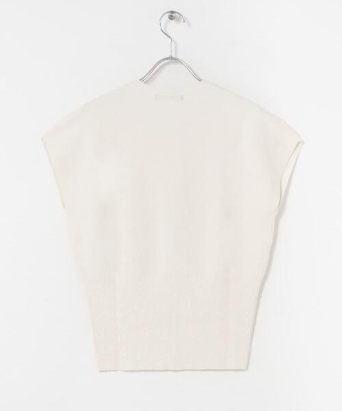 URBAN RESEARCH ROSSO WOMEN(アーバンリサーチ ロッソ)の「リネンコットンウエストシェイプデザインニット(ニット/セーター・レディース・イエロー系その他/ホワイト・FREE)」の14枚目の写真