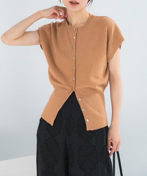URBAN RESEARCH ROSSO WOMEN(アーバンリサーチ ロッソ)の「リネンコットンウエストシェイプデザインニット(ニット/セーター・レディース・イエロー系その他/ホワイト・FREE)」の11枚目の写真