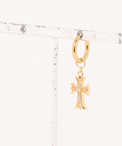 IRIEBEACH(アイリービーチ)の「mini cross CZ hoop pierce/【ハワイアンジュエリー】【サージカルステンレス】【金属アレルギー対応】【IRIEBEACH / アイリービーチ】つけっぱなしOK(ピアス(片耳用)・レディース・ピンク/シルバー/ゴールド・FREE)」の20枚目の写真