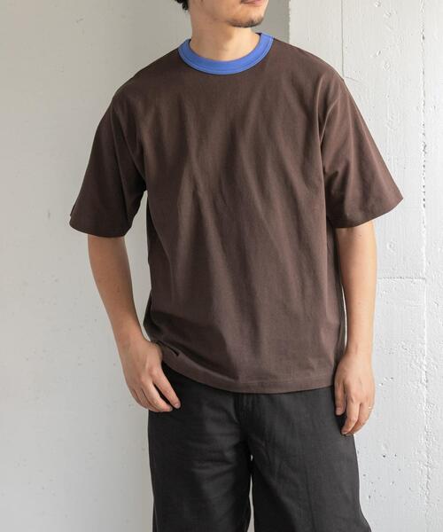 FORK&SPOON(フォークアンドスプーン)の「FORK&SPOON リンガーショートスリーブTシャツ(Tシャツ/カットソー・メンズ・グレー系その他/ブラウン系その他/ネイビー・5/4)」の21枚目の写真