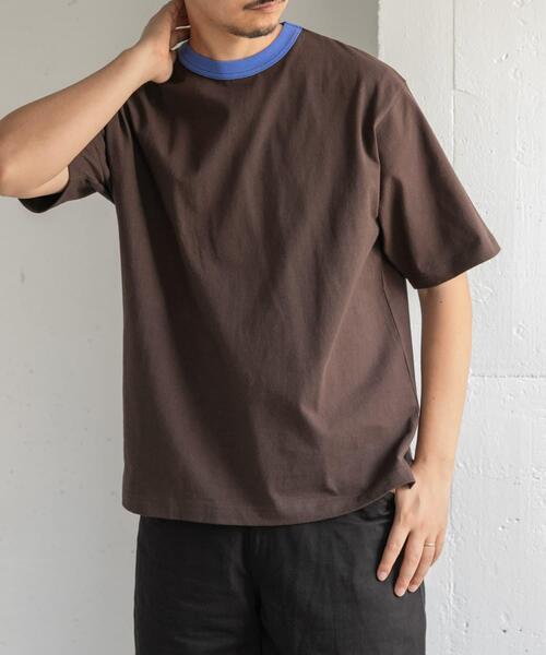 FORK&SPOON(フォークアンドスプーン)の「FORK&SPOON リンガーショートスリーブTシャツ(Tシャツ/カットソー・メンズ・グレー系その他/ブラウン系その他/ネイビー・5/4)」の22枚目の写真