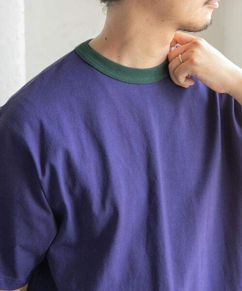 FORK&SPOON(フォークアンドスプーン)の「FORK&SPOON リンガーショートスリーブTシャツ(Tシャツ/カットソー・メンズ・グレー系その他/ブラウン系その他/ネイビー・5/4)」の4枚目の写真