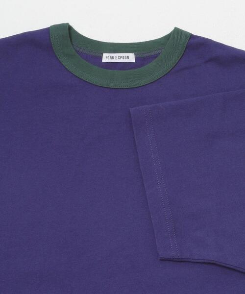 FORK&SPOON(フォークアンドスプーン)の「FORK&SPOON リンガーショートスリーブTシャツ(Tシャツ/カットソー・メンズ・グレー系その他/ブラウン系その他/ネイビー・5/4)」の7枚目の写真