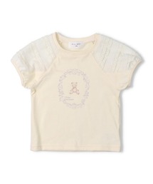 Will Mery | 【WEB限定】くまプリント袖レース半袖Tシャツ(Tシャツ/カットソー)