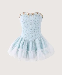 Strapless Boned Waist Tulle Dress