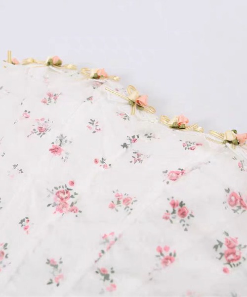 LA POMME petit(ラポミ・プチ)の「Strapless Boned Waist Tulle Dress(ワンピース・レディース・ホワイト/ブルー・FREE)」の3枚目の写真