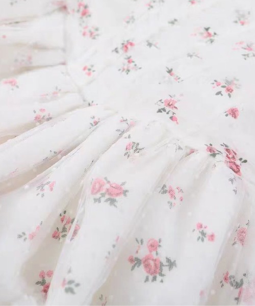 LA POMME petit(ラポミ・プチ)の「Strapless Boned Waist Tulle Dress(ワンピース・レディース・ホワイト/ブルー・FREE)」の4枚目の写真
