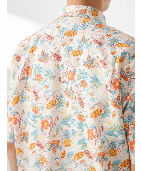McGREGOR（マックレガー）の「リップルアロハシャツ（シャツ/ブラウス・メンズ・ネイビー/ナチュラル・L/M）」の6枚目の写真