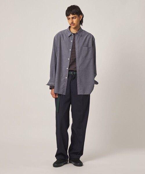 Steven Alan＞ サイロ ウール レギュラーカラー シャツ LOOSE（シャツ