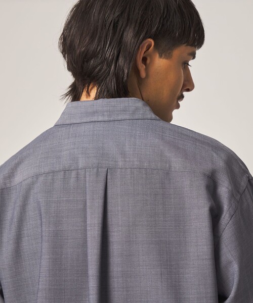 Steven Alan（スティーブンアラン）の「＜Steven Alan＞ サイロ ウール レギュラーカラー シャツ LOOSE（シャツ/ブラウス・メンズ・ネイビー/ベージュ・XL/L/M/S）」の5枚目の写真