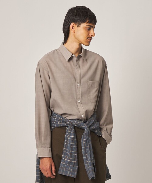 Steven Alan（スティーブンアラン）の「＜Steven Alan＞ サイロ ウール レギュラーカラー シャツ LOOSE（シャツ/ブラウス・メンズ・ネイビー/ベージュ・XL/L/M/S）」の15枚目の写真