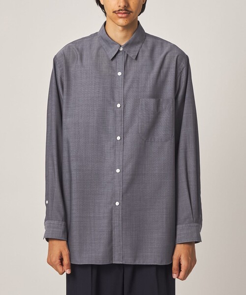 Steven Alan（スティーブンアラン）の「＜Steven Alan＞ サイロ ウール レギュラーカラー シャツ LOOSE（シャツ/ブラウス・メンズ・ネイビー/ベージュ・XL/L/M/S）」の16枚目の写真