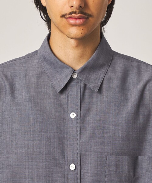 Steven Alan（スティーブンアラン）の「＜Steven Alan＞ サイロ ウール レギュラーカラー シャツ LOOSE（シャツ/ブラウス・メンズ・ネイビー/ベージュ・XL/L/M/S）」の19枚目の写真
