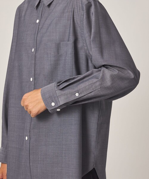 Steven Alan（スティーブンアラン）の「＜Steven Alan＞ サイロ ウール レギュラーカラー シャツ LOOSE（シャツ/ブラウス・メンズ・ネイビー/ベージュ・XL/L/M/S）」の20枚目の写真