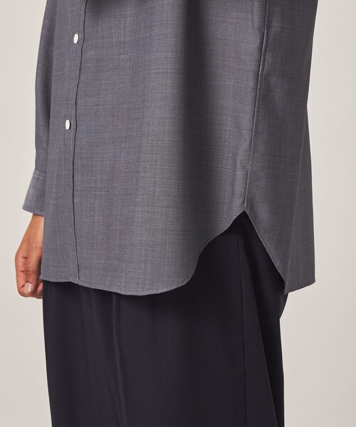 Steven Alan（スティーブンアラン）の「＜Steven Alan＞ サイロ ウール レギュラーカラー シャツ LOOSE（シャツ/ブラウス・メンズ・ネイビー/ベージュ・XL/L/M/S）」の21枚目の写真