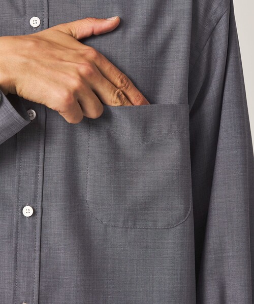 Steven Alan（スティーブンアラン）の「＜Steven Alan＞ サイロ ウール レギュラーカラー シャツ LOOSE（シャツ/ブラウス・メンズ・ネイビー/ベージュ・XL/L/M/S）」の22枚目の写真