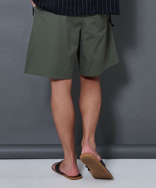 BENUSTA(ベヌスタ)の「『BENUSTA/ベヌスタ』ワイドシルエットハーフパンツ ショーツ【GC】(その他パンツ・メンズ・グリーン/ブラック・L/M)」の7枚目の写真