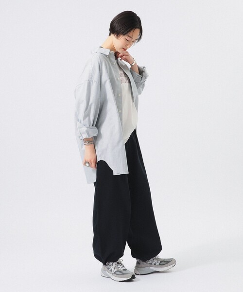 Gramicci(グラミチ)の「【別注】Gramicci / ワイド スウェットパンツ(スウェットパンツ・レディース・ネイビー/アッシュグレー・ONE SIZE)」の4枚目の写真