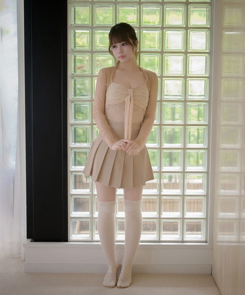 M DOLLY(エムドリー)の「Lace ribbon faye camisole / レースリボンフェイキャミソール(キャミソール・レディース・ホワイト/ベージュ/ブラック・FREE)」の9枚目の写真