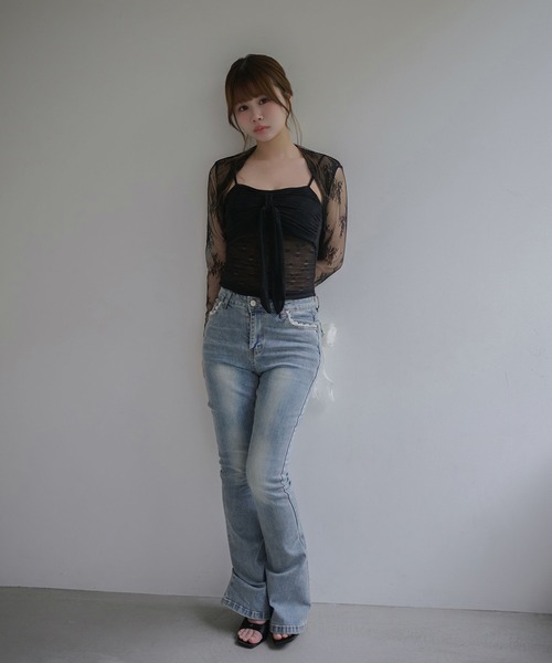 M DOLLY(エムドリー)の「Lace ribbon faye camisole / レースリボンフェイキャミソール(キャミソール・レディース・ホワイト/ベージュ/ブラック・FREE)」の15枚目の写真
